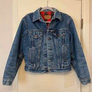 Vintage 90s Levi Strauss Flannel Lined Denim Jacket 40R